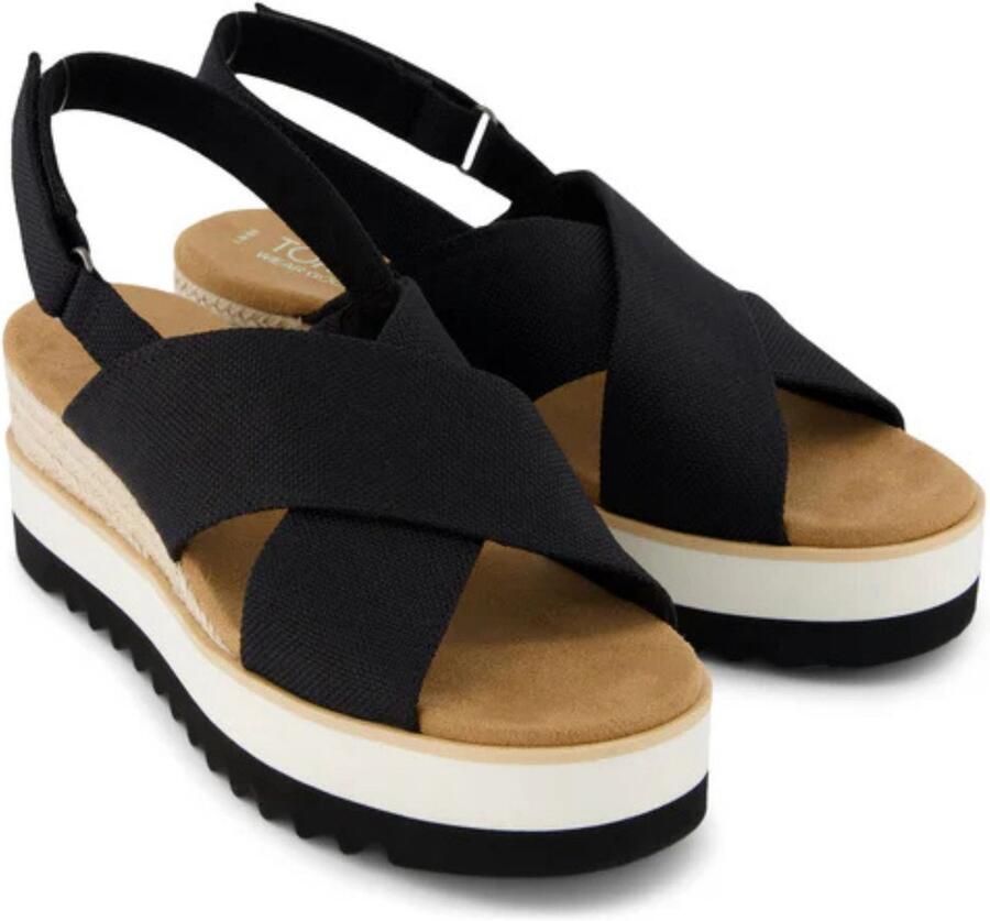 TOMS Hakken Zwart Sleehakken Zwart Diana Crossover