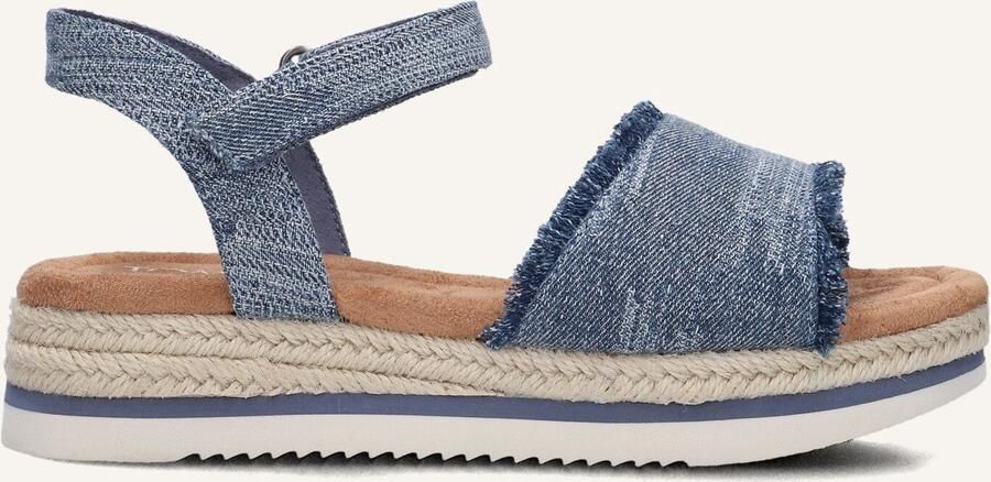 TOMS Meisjes Platte sandalen Diana Blauw Textiel Plateauzool