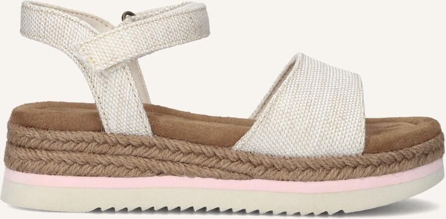 TOMS Meisjes Platte sandalen Diana Wit Textiel Plateauzool