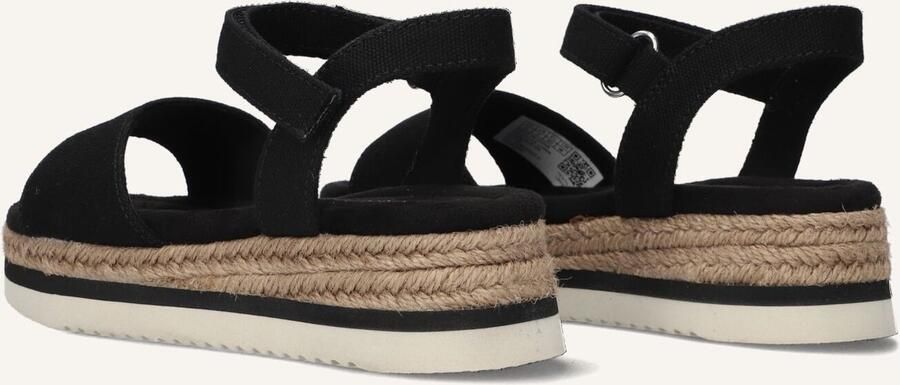 TOMS Meisjes Platte sandalen Diana Zwart Textiel Plateauzool