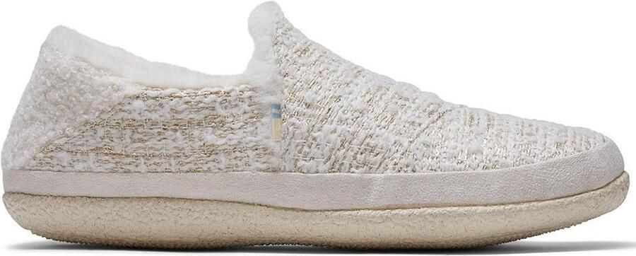 TOMS India Dames Pantoffels White