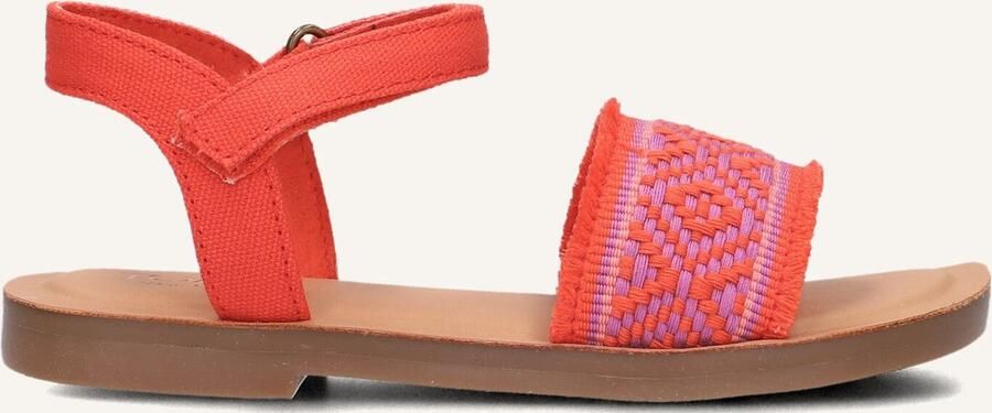 TOMS Meisjes Platte sandalen Remi Rood Textiel Normale zool