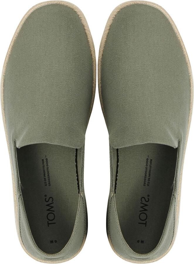 TOMS Instappers Heren Santiago Maat: 44 Materiaal: Textiel Kleur: Groen - Foto 2