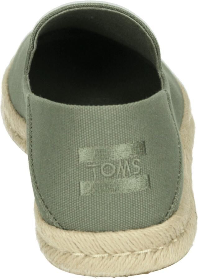 TOMS Instappers Heren Santiago Heren Maat: 47 5 Materiaal: Canvas Kleur: Groen - Foto 4
