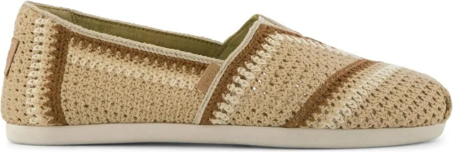 TOMS Instappers 'ALPARGATA CLASSIC' crème donkerbeige bruin