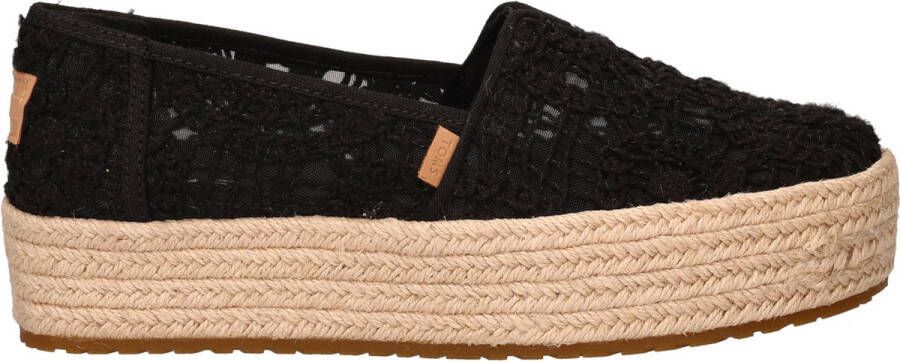 TOMS Valencia dames espadrille Zwart
