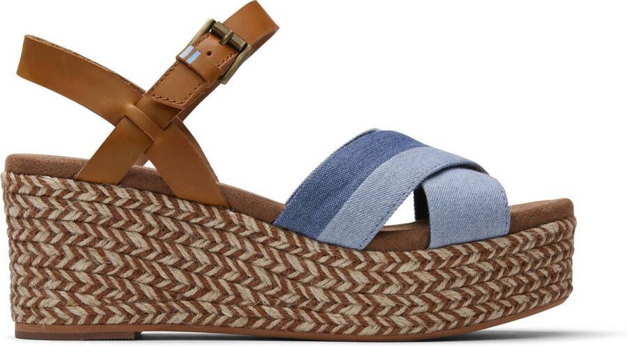 TOMS Willow Dames Wedge Navy