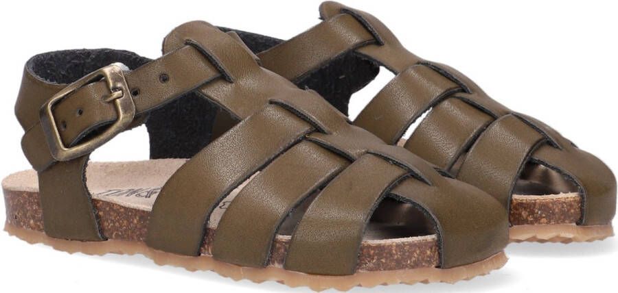 Ton & Ton Jongens Platte sandalen Bjorn Groen Leer - Foto 2
