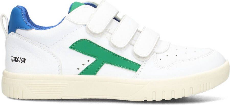 Ton & Ton Jongens Sneakers Filip Leren Lage sneakers Wit