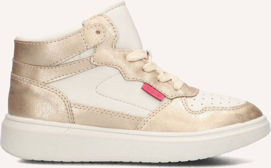 Ton & Ton Meisjes Hoge sneakers Selma Goud Leatherlook