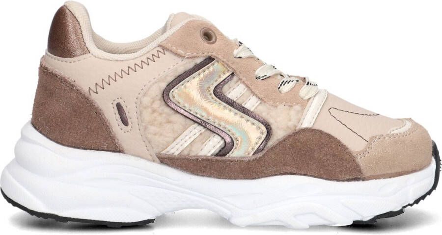 Ton & Ton Meisjes Lage sneakers Chunky zool Sanna Beige Textiel