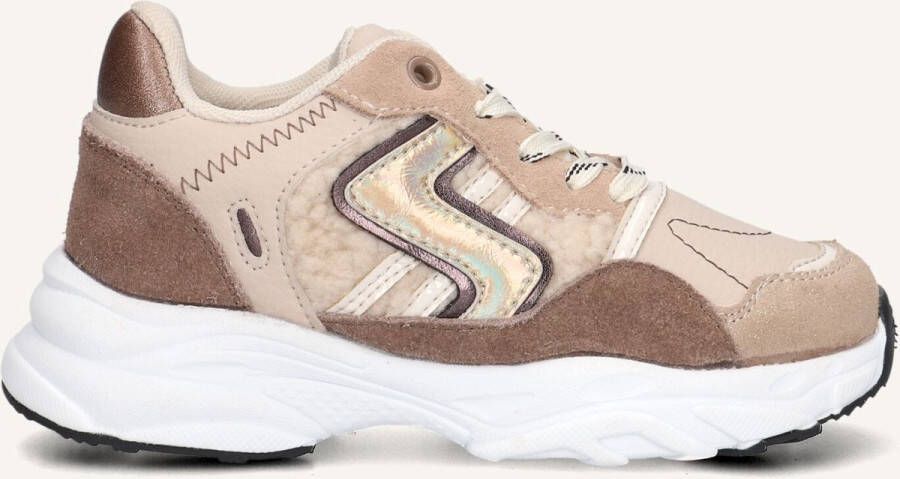 Ton & Ton Meisjes Lage sneakers Chunky zool Sanna Beige Textiel