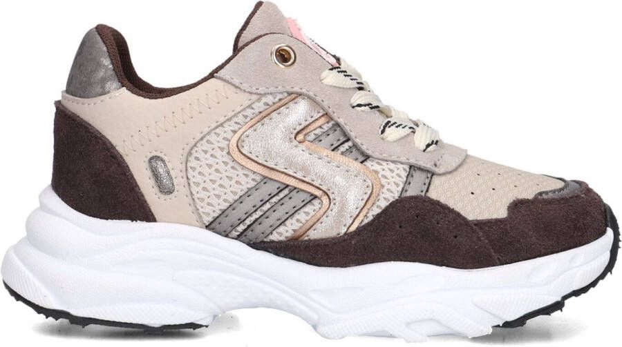 Ton & Ton Meisjes Lage sneakers Chunky zool Sanna Bruin Suède