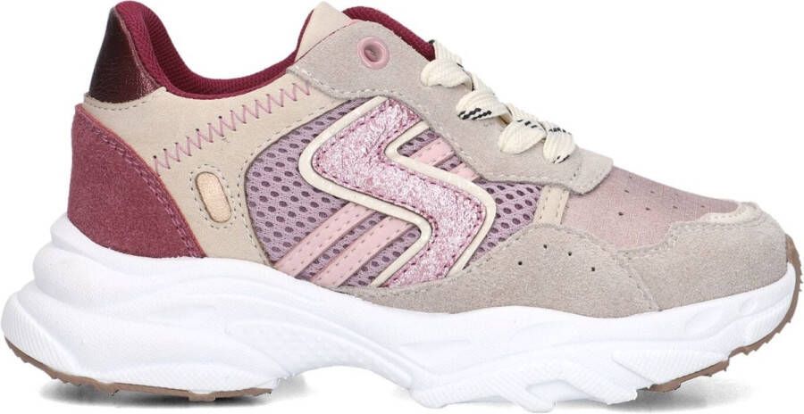 Ton & Ton Meisjes Lage sneakers Chunky zool Sanna Roze Suède