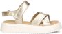 Ton & Ton Meisjes Platte sandalen Alba Goud Leer Normale zool - Thumbnail 7