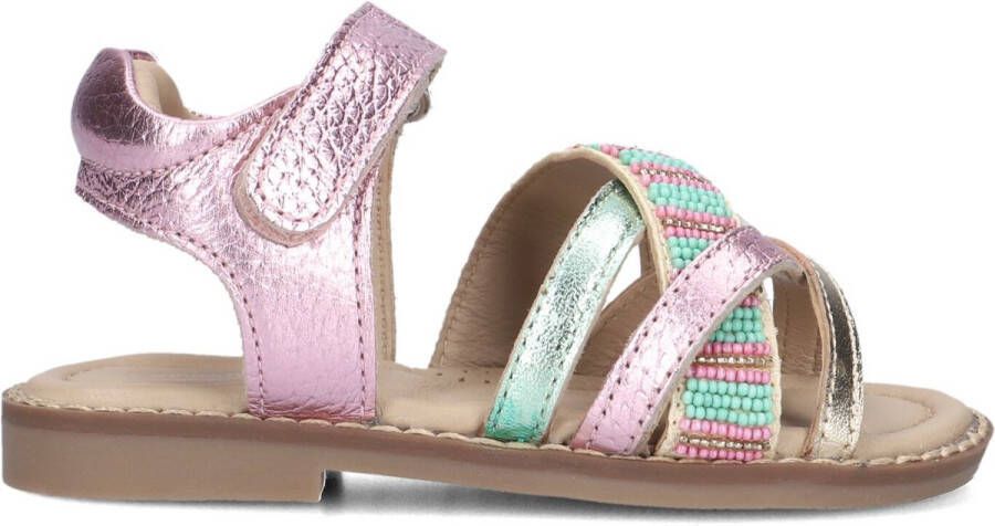Ton & Ton Meisjes Platte sandalen Ingrid Roze Leer Normale zool