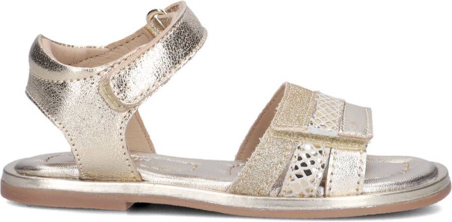 Ton & Ton Meisjes Platte sandalen Stina Goud Leer