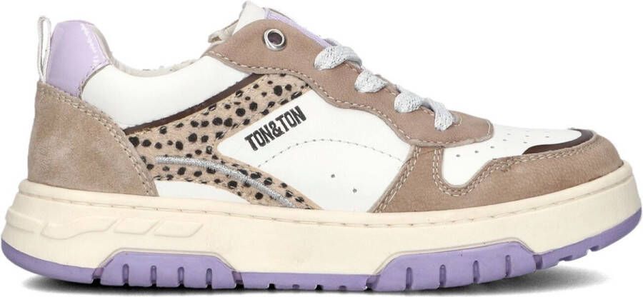 Ton & Ton Meisjes Sneakers Mikaela Leren Lage sneakers Beige