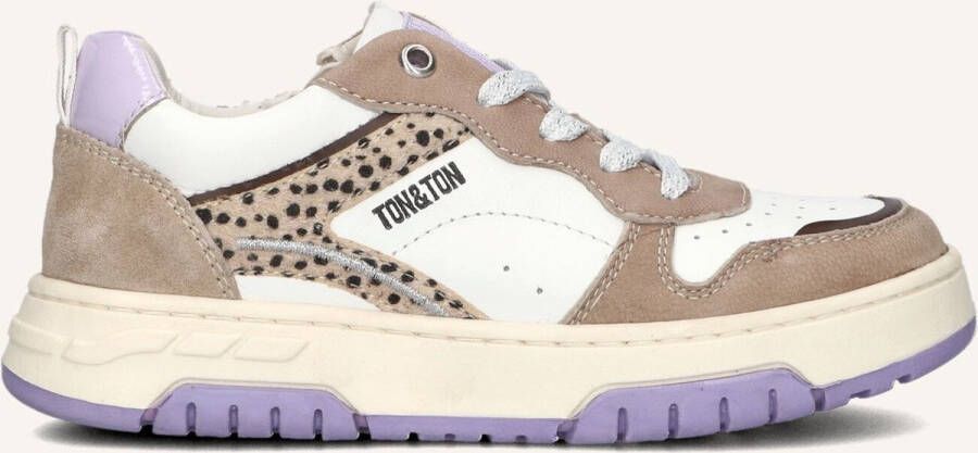 Ton & Ton Meisjes Sneakers Mikaela Leren Lage sneakers Beige