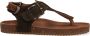 Ton & Ton Jongens Platte sandalen Pl_om001 Groen Leer - Thumbnail 2