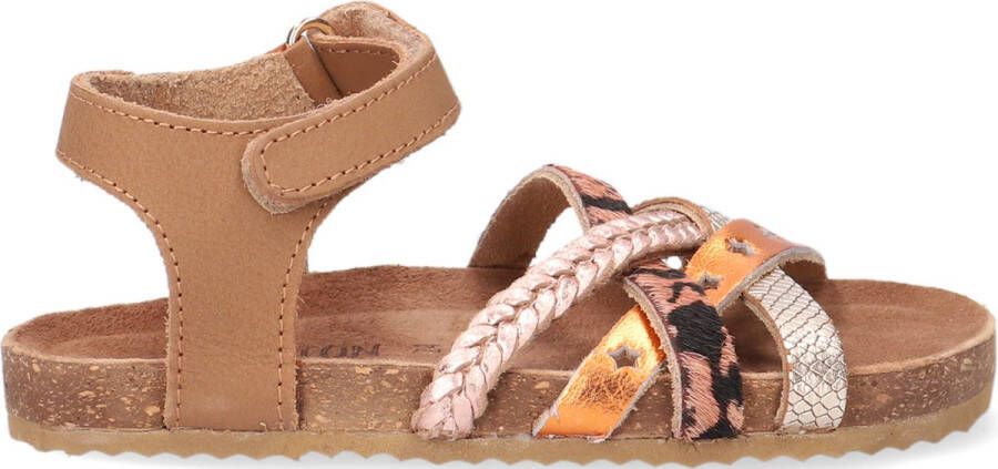 Ton & Ton Meisjes Platte sandalen Pl_omo08 Cognac Leer