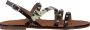 Ton & Ton Meisjes Platte sandalen Sh709 Zwart Leer - Thumbnail 2