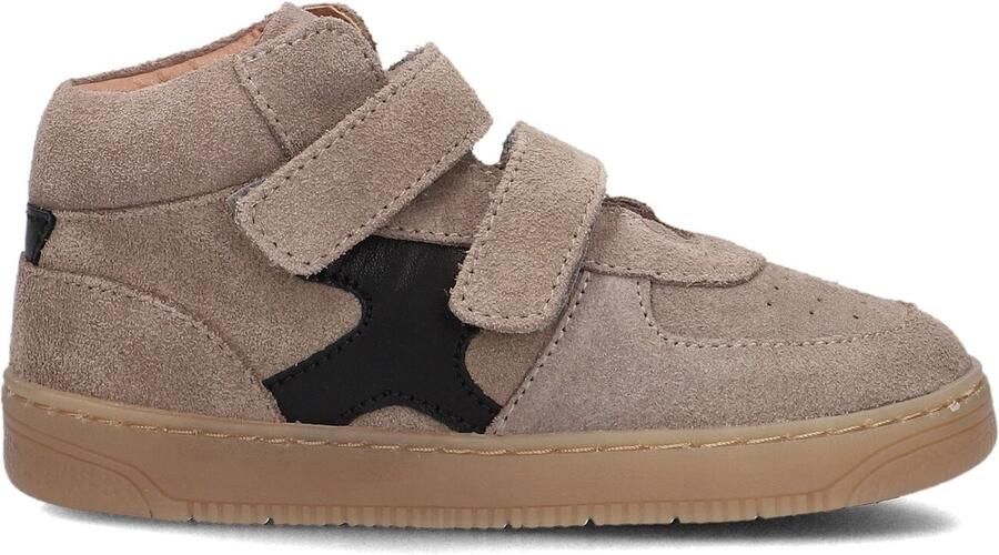 Ton & Ton Jongens Hoge sneakers Zack Taupe Suède