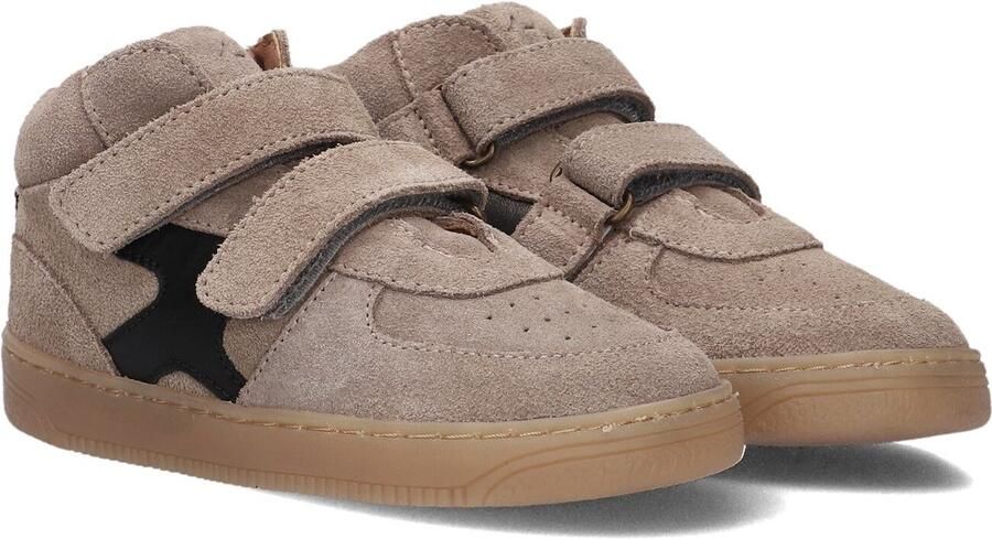Ton & Ton Jongens Hoge sneakers Zack Taupe Suède