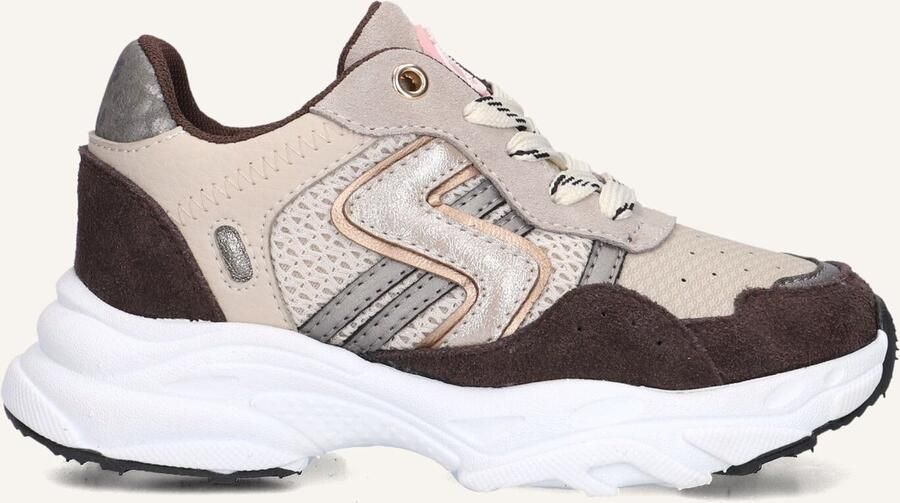 Ton & Ton Meisjes Lage sneakers Sanna Bruin Suède