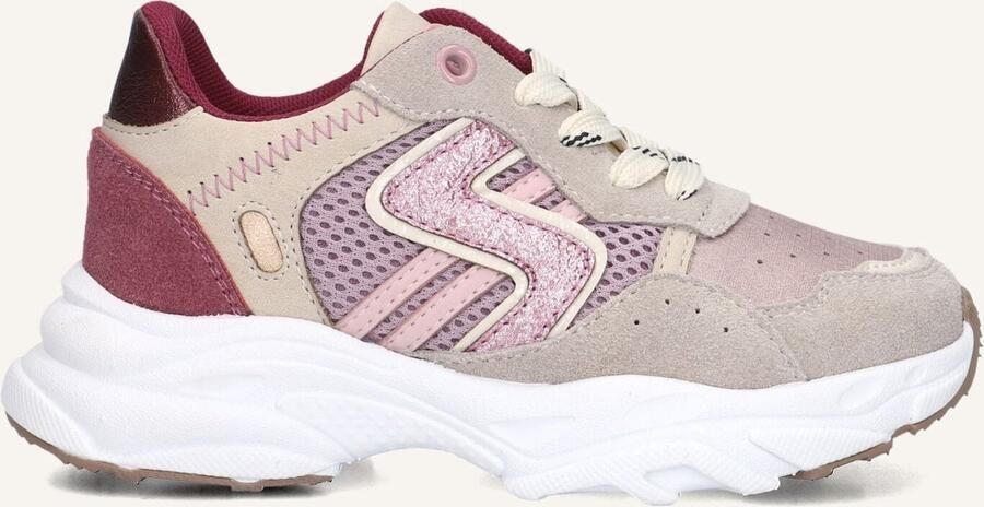 Ton & Ton Meisjes Lage sneakers Chunky zool Sanna Roze Suède