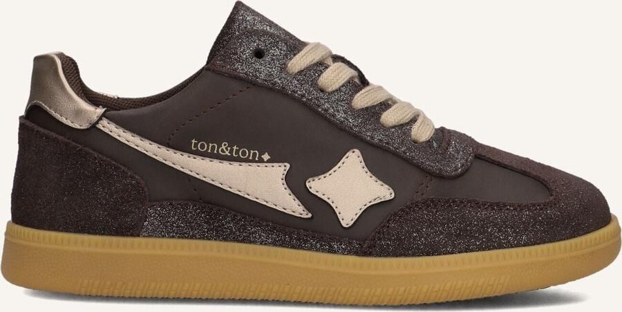 Ton & Ton Meisjes Lage sneakers Vilde Bruin Suède