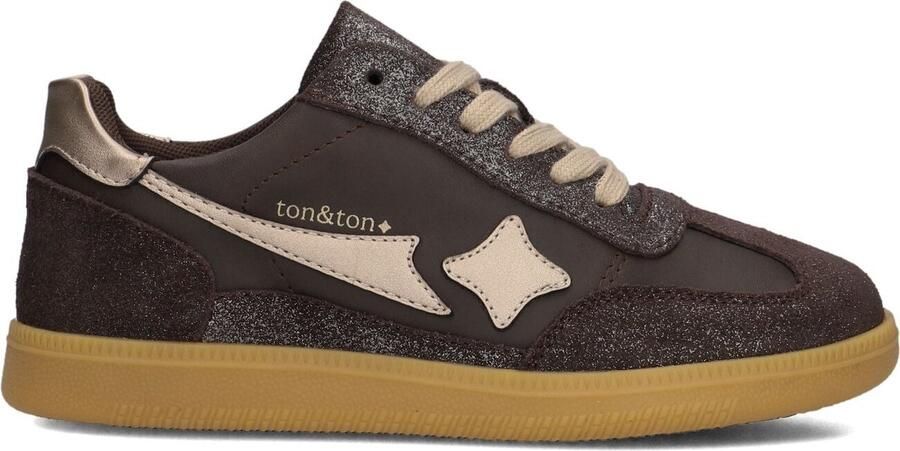 Ton & Ton Meisjes Lage sneakers Vilde Bruin Suède
