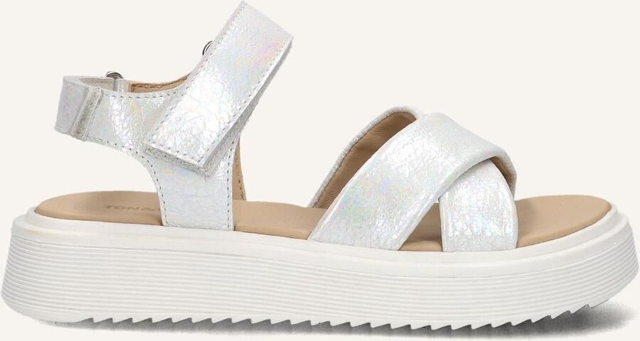 Ton & Ton Meisjes Platte sandalen Alba Wit Leer Normale zool - Foto 2