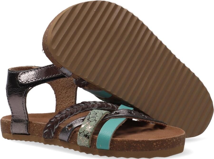 Ton & Ton Meisjes Platte sandalen Pl_omo08 Zilver Leer - Foto 4