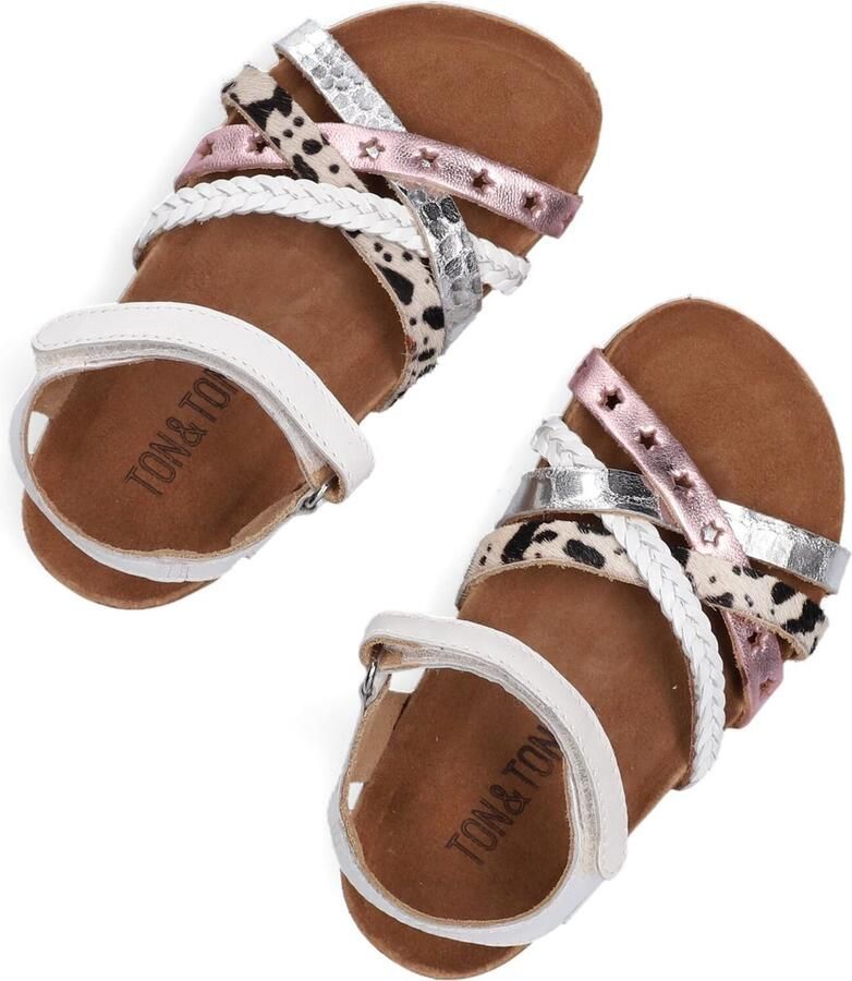 Ton & Ton Meisjes Platte sandalen Pl_omo08 Wit Leer - Foto 2