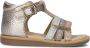 Ton & Ton Unisex Platte sandalen Siri Goud Leer - Thumbnail 7