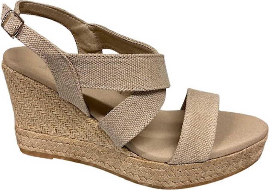 Toni Pons Afra Nu Naturel- sleehak sandaal- pump sleehak