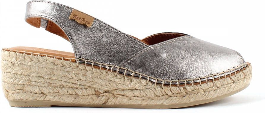 Toni Pons Bernia-P Dames Espadrilles Acer Zilver Leer BERNIAPacer