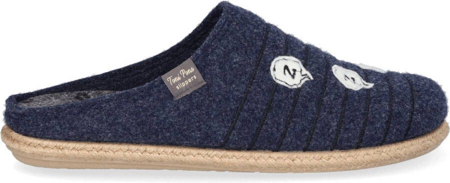 Toni Pons Charlie Heren Pantoffels Vilt Blau