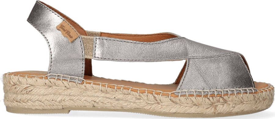 Toni Pons Elda-P Dames Espadrilles Acer Zilver Leer ELDAPacer