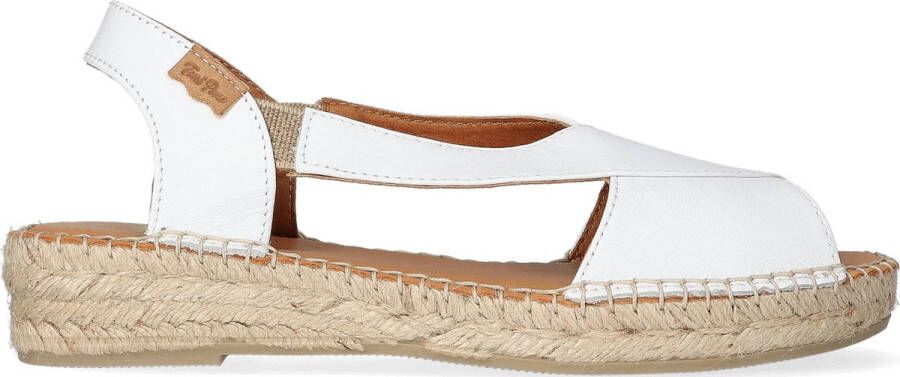 Toni Pons Elda-P Dames Espadrilles Blanc Wit Leer ELDAPblanc