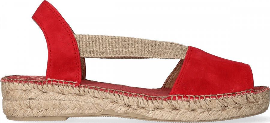 Toni Pons Ella Dames Espadrilles Vermell | Rood | Suède