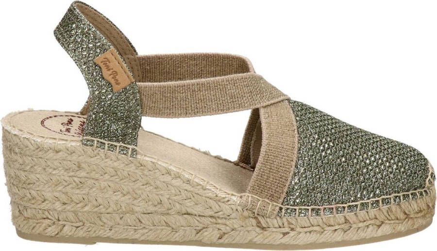 Toni Pons Triton Dames Espadrilles Caqui Groen Textiel TRITONcaqui - Foto 2