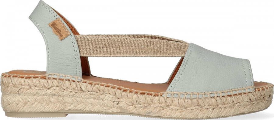 Toni Pons Etna Dames Espadrilles Cel Grijs Leer ETNAcel