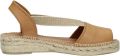 Toni Pons Etna Dames Espadrilles Cuiro Cognac Leer ETNAcuiro - Cognac