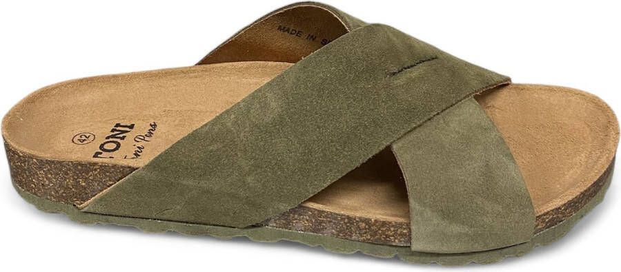 Toni Pons Gol QT Army Piel-slipper -kruisband slipper