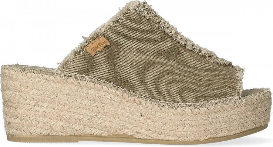 Toni Pons Itaca Dames Espadrilles Caqui | Groen | Textiel