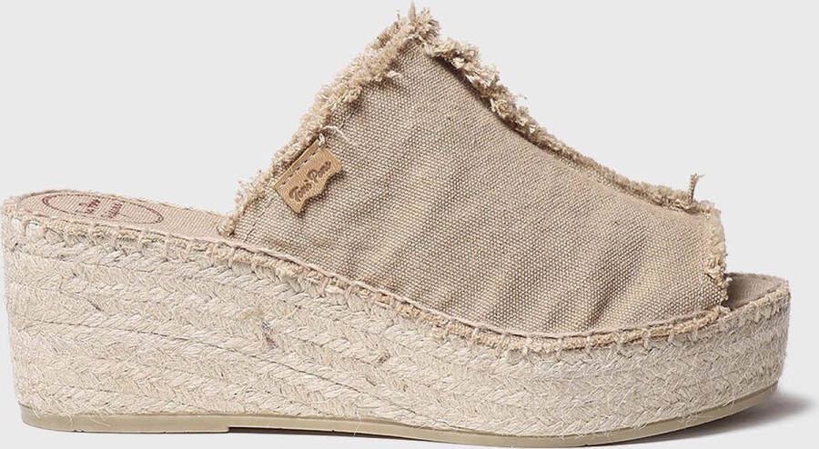 Toni Pons Itaca Dames Espadrilles Torrat Taupe Textiel ITACAtorrat