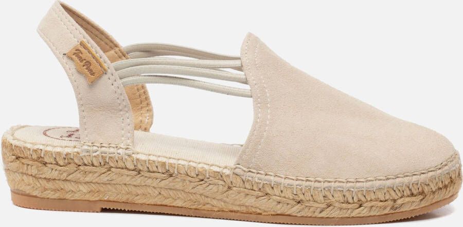 Toni Pons Nuria Dames Espadrilles Pedra Beige Suède NURIApedra