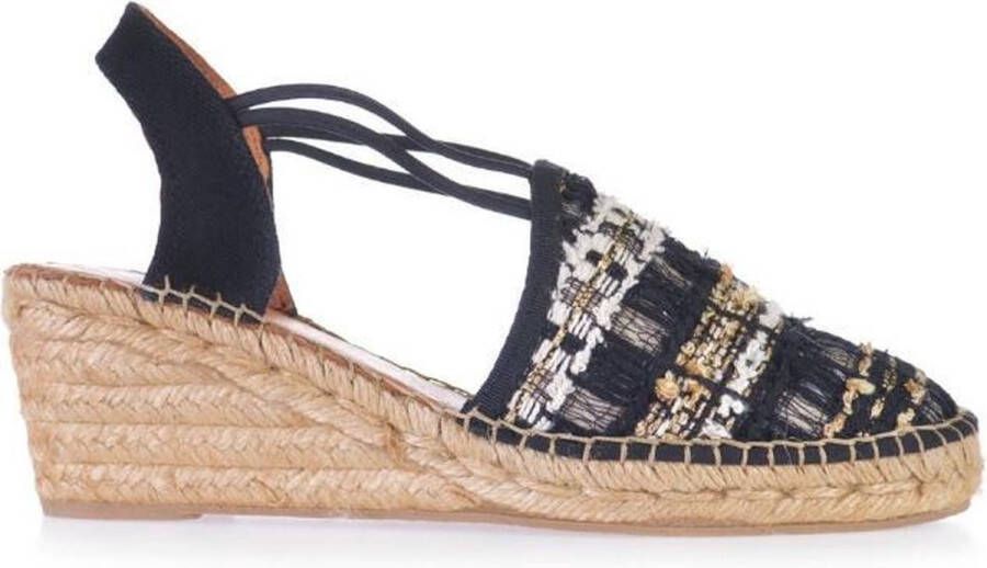Toni Pons Tania-CC Dames Espadrilles Negre Zwart Textiel TANIACCnegre